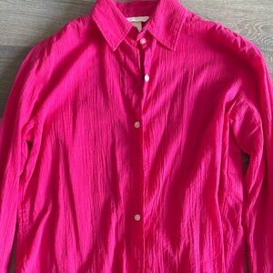 H&M Fuchsia Textured Shirt